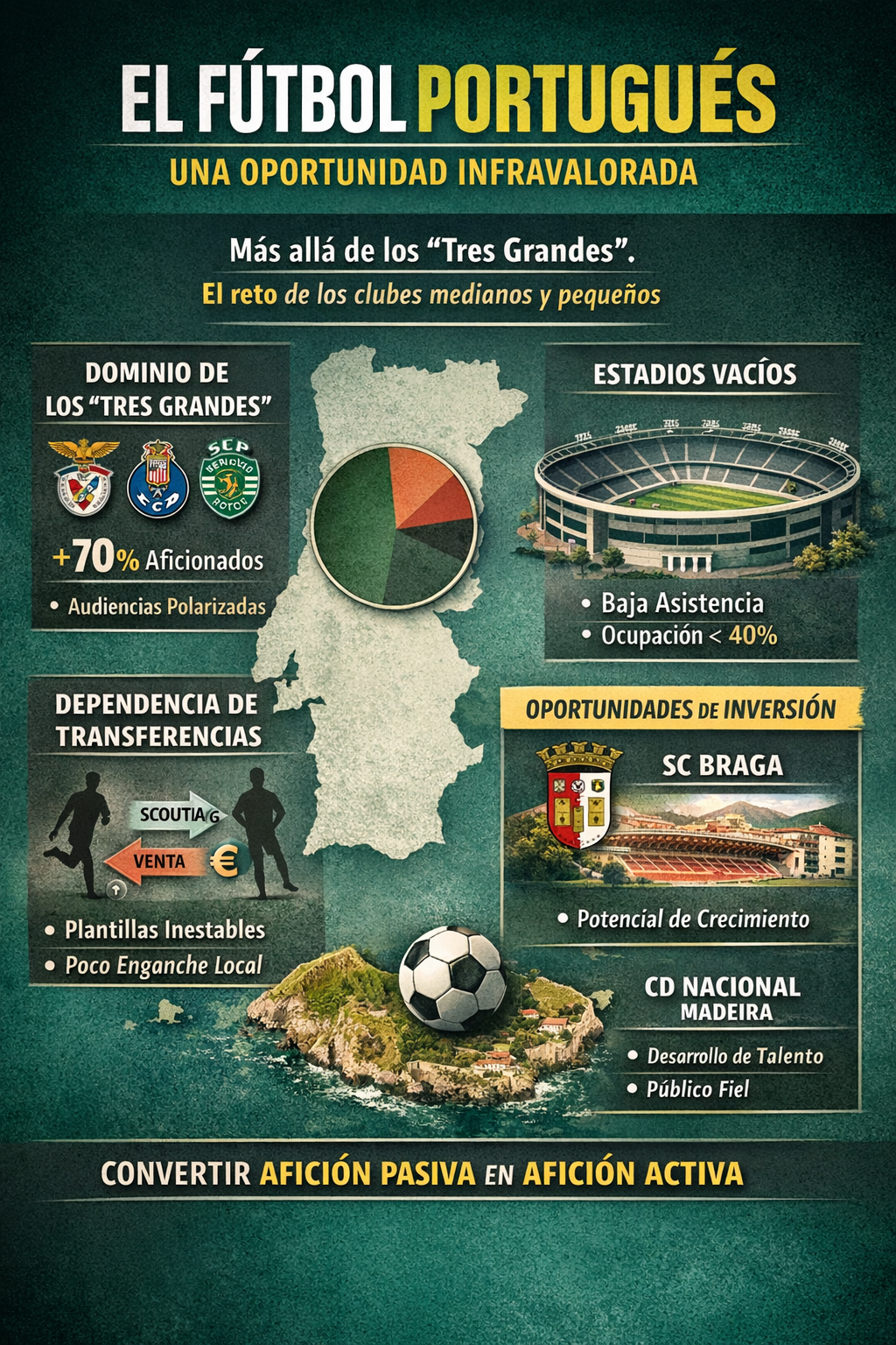 El fútbol portugués: una oportunidad infravalorada desde la perspectiva del inversor